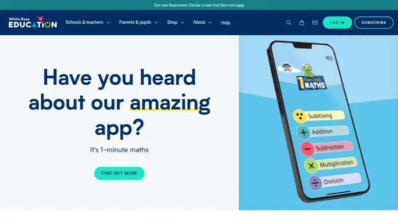 The 1-Minute Maths homepage