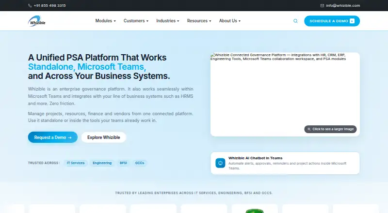 Whizible's website