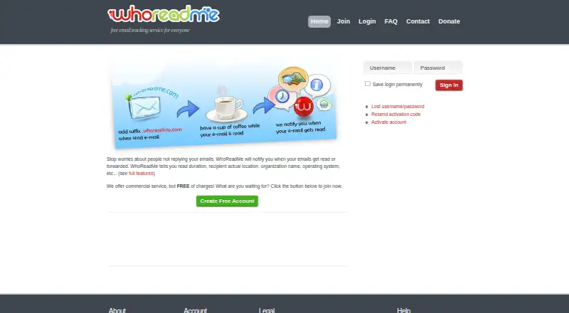 WhoReadMe's website