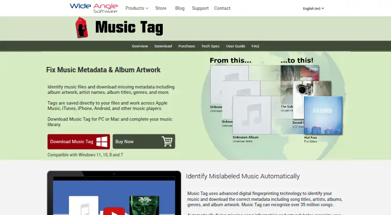 The Music Tag homepage