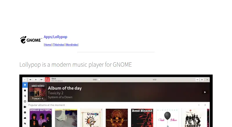 Lollypop's website