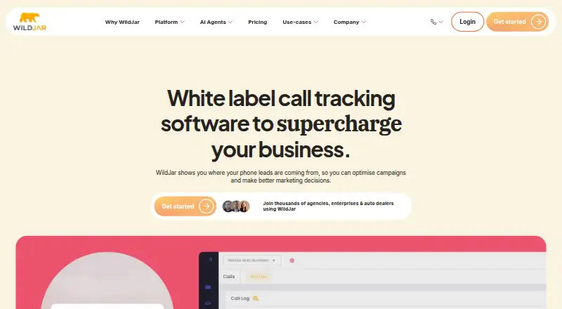 The WildJar homepage