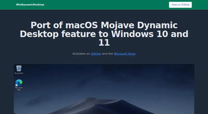 WinDynamicDesktop's website