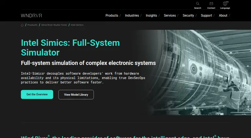 Wind River Simics's website