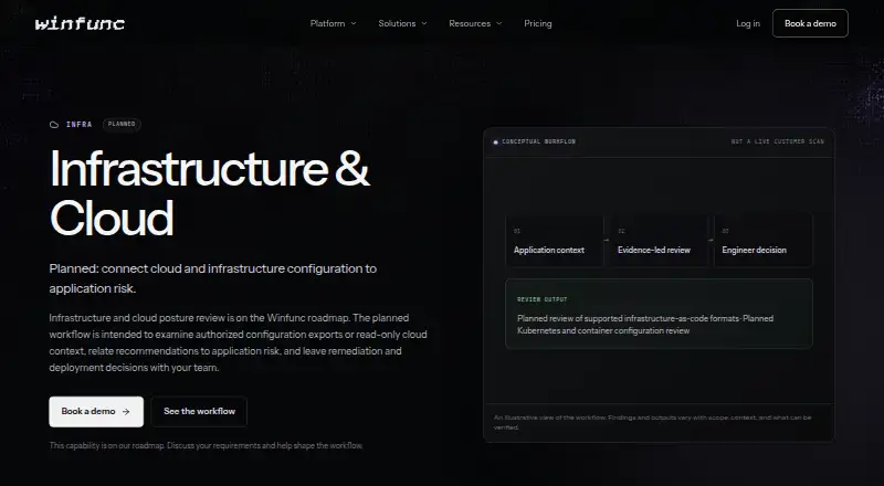 Winfunc Infrastructure Scanner's website