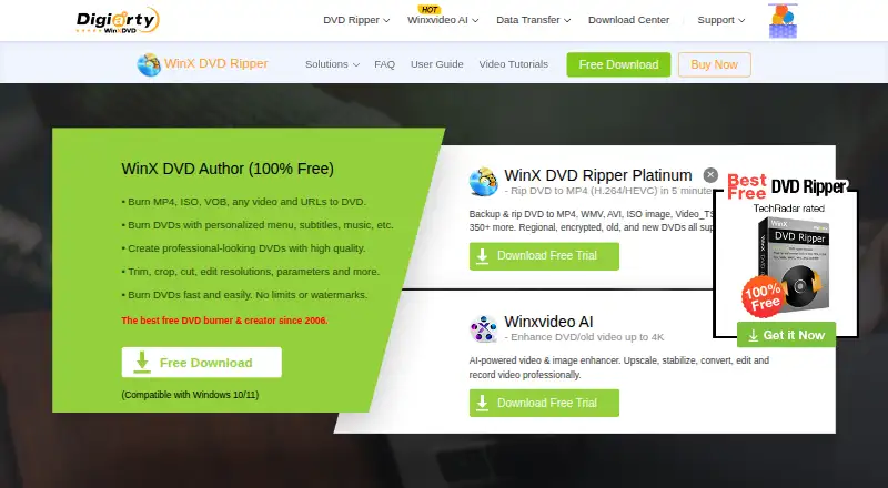 WinX DVD Author's website