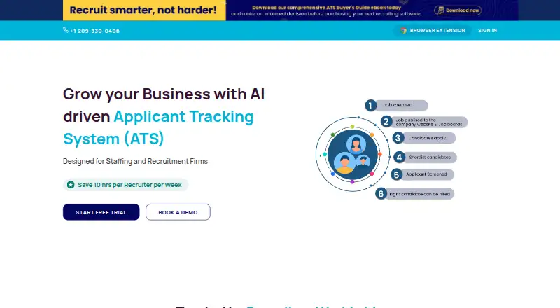 The Wisestep Applicant Tracking Software homepage