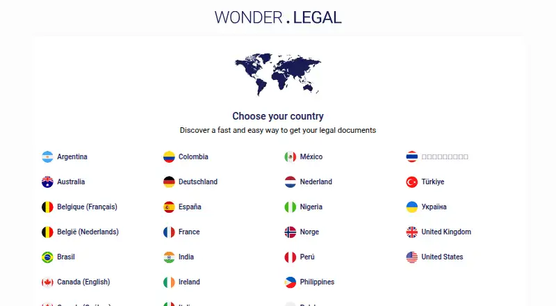 Wonder.Legal's website