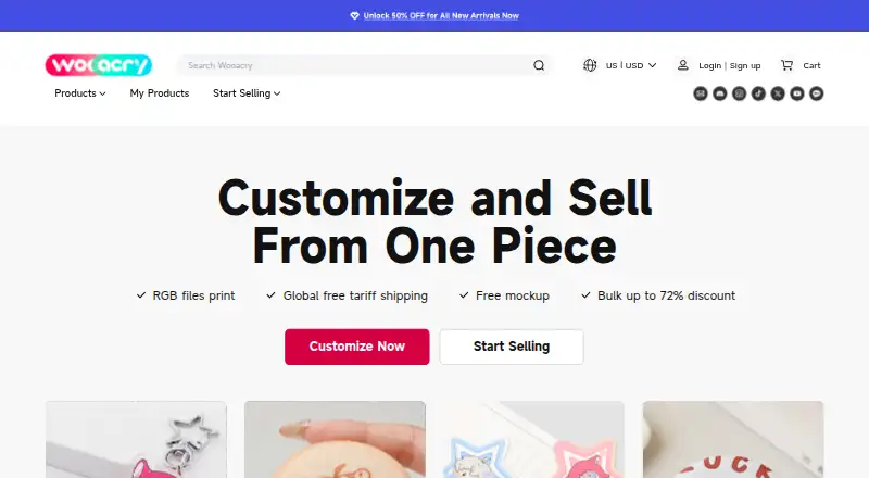 Wooacry's website