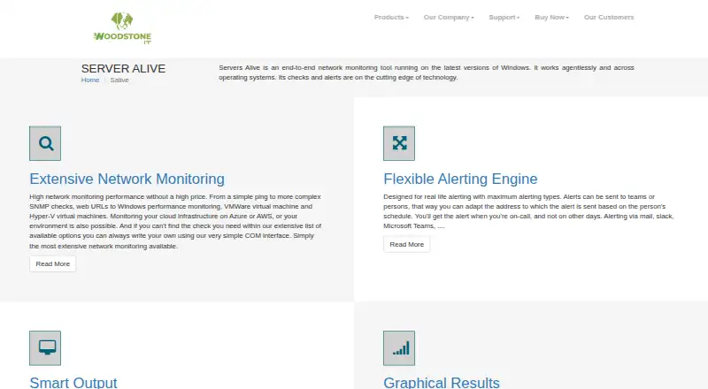 Servers Alive's website