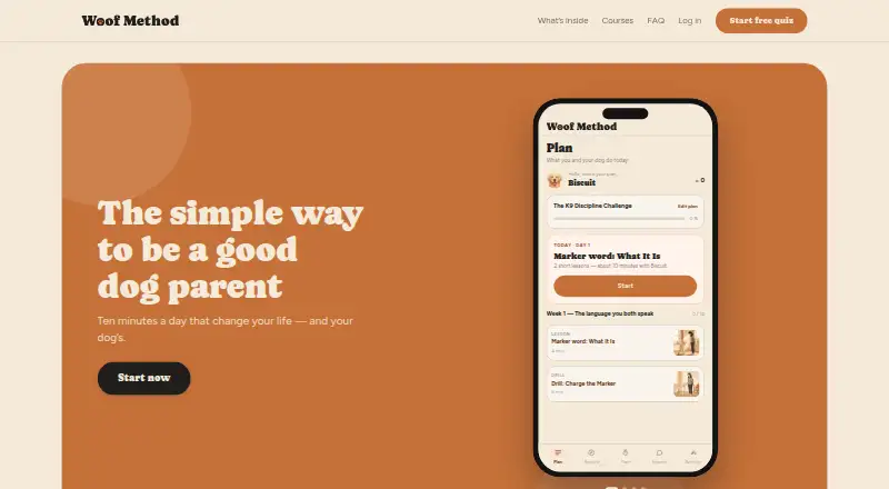 Woof Method's website