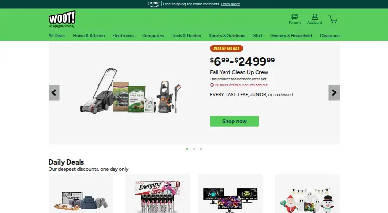 Woot!'s website