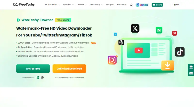 iDowner's website