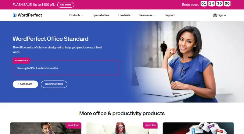 WordPerfect's website
