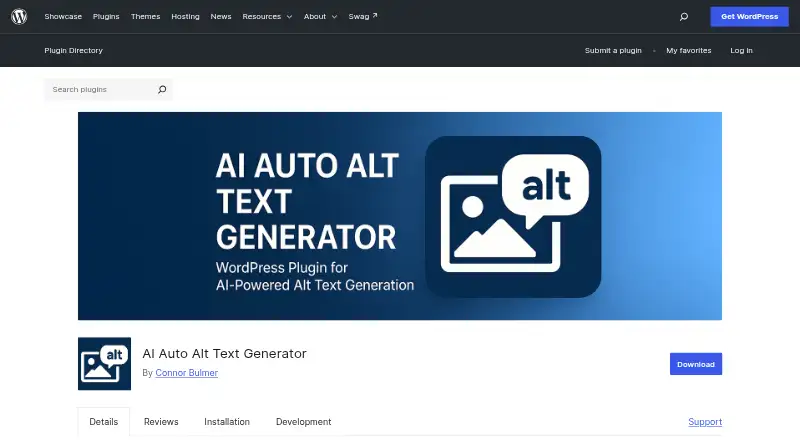 AI Auto Alt Text Generator's website