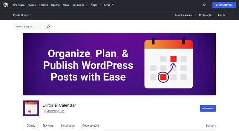 Editorial Calendar's website