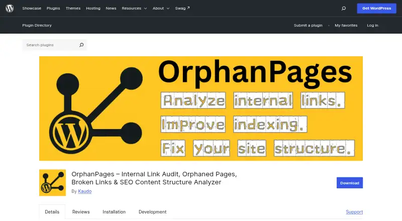 OrphanPages's website