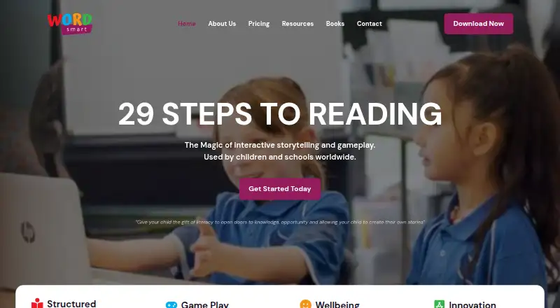 The WordSmart homepage