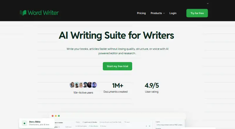 The WordWriter homepage
