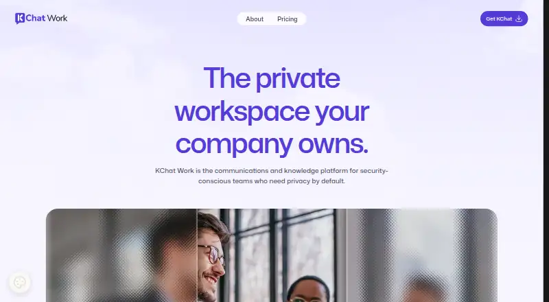KChat Work's website