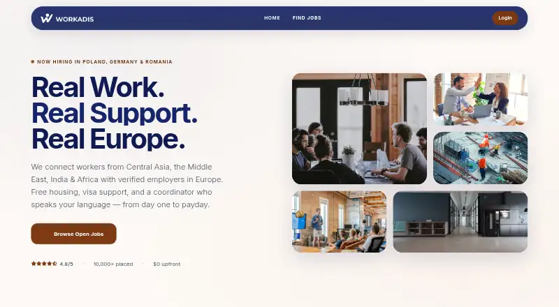 Workadis's website