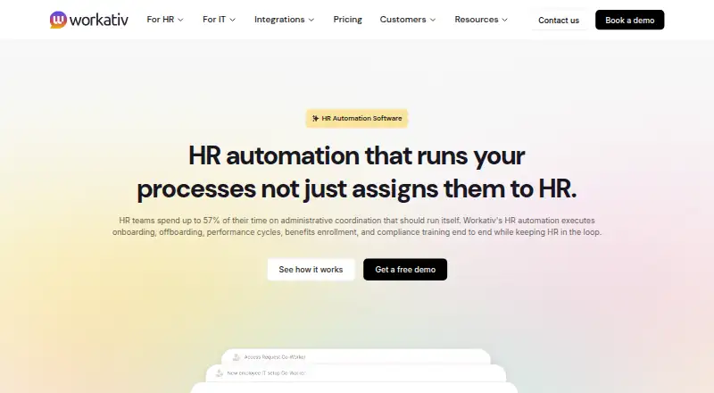 Workativ HR Automation's website