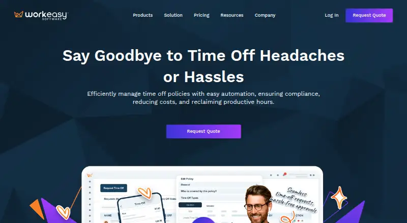 The WorkEasy Time Off homepage
