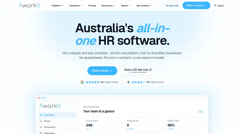 The workit homepage