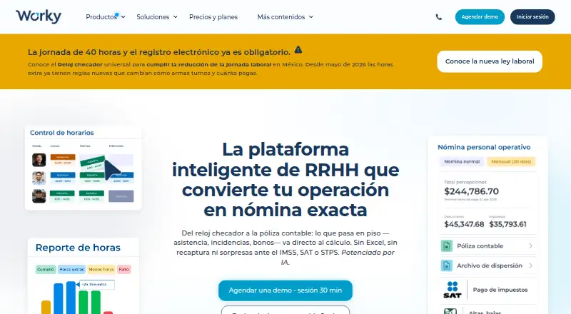 The Worky homepage