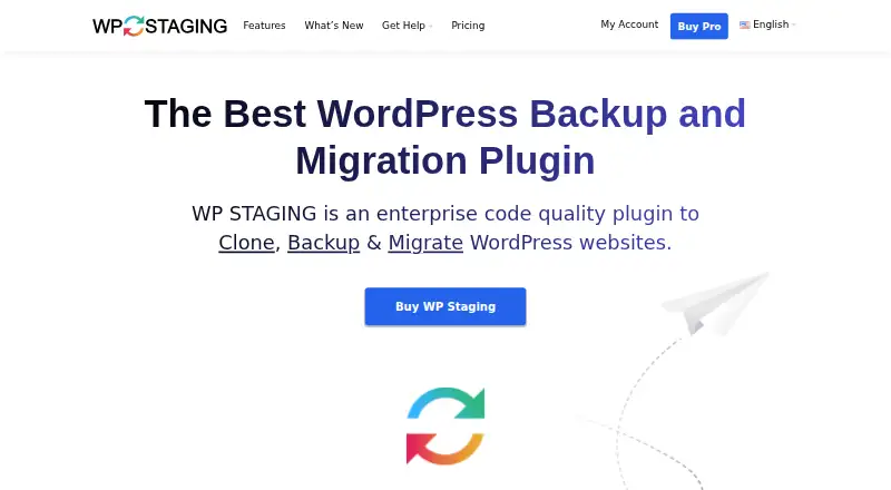 WP STAGING's website