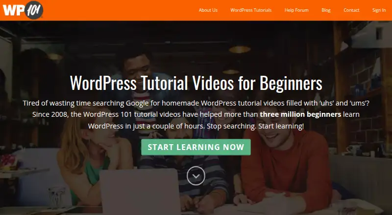 WP101's website