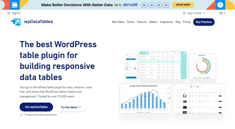 wpDataTables's website