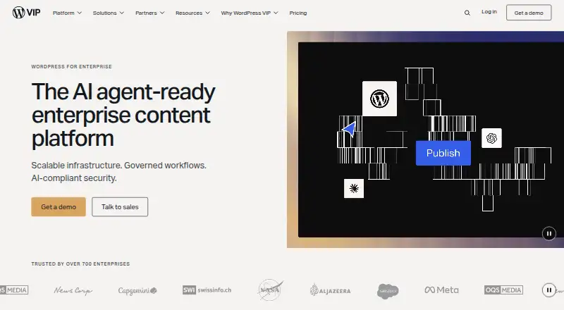 WordPress VIP's website