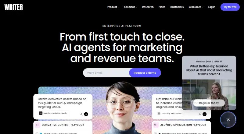 The WRITER homepage