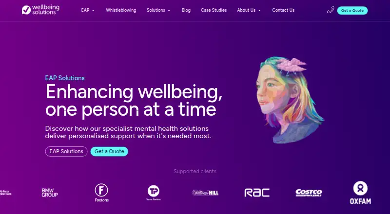 Wellbeing Solutions EAP's website