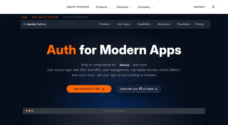 Asgardeo's website