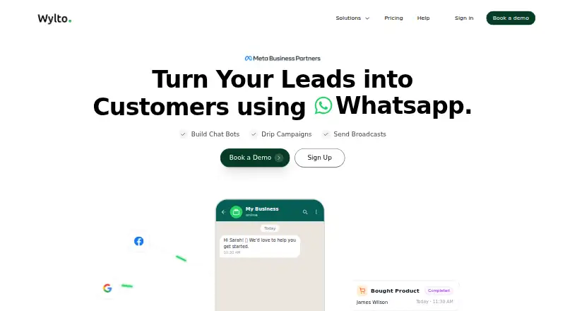 The Wylto homepage