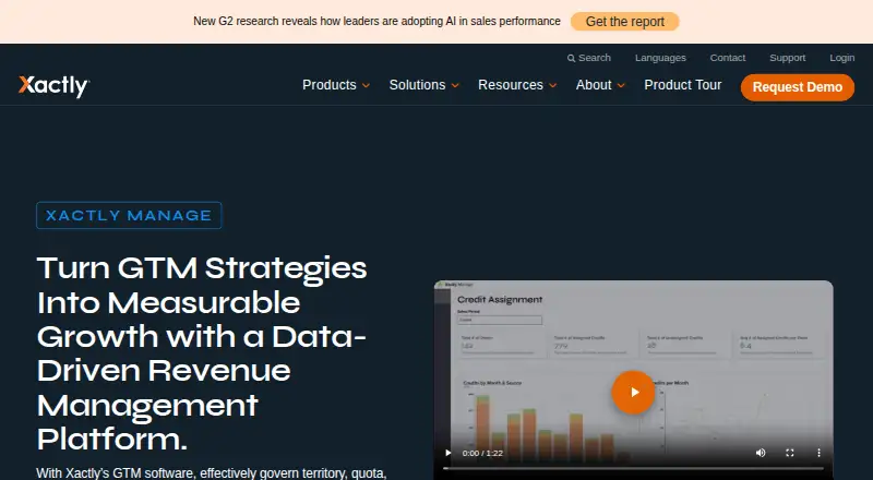Xactly Manage's website