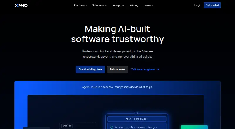 Xano's website