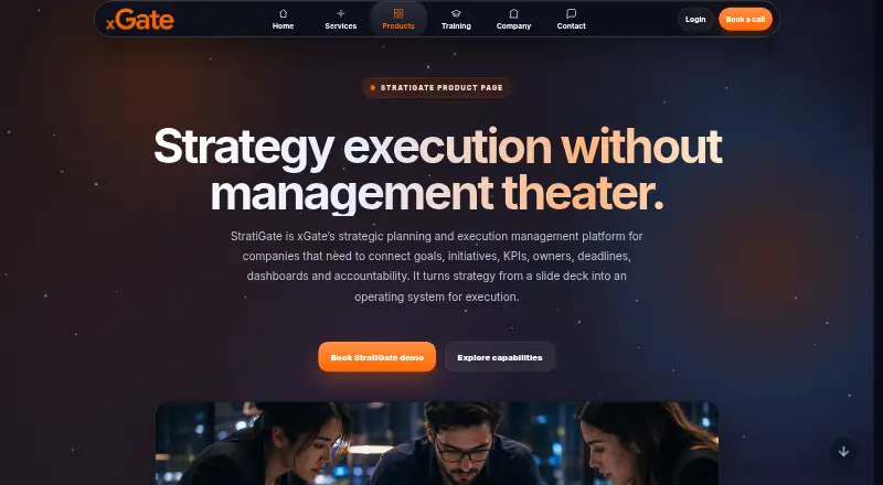 StratiGate's website