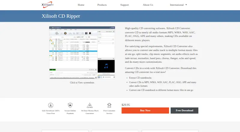 Xilisoft CD Ripper's website