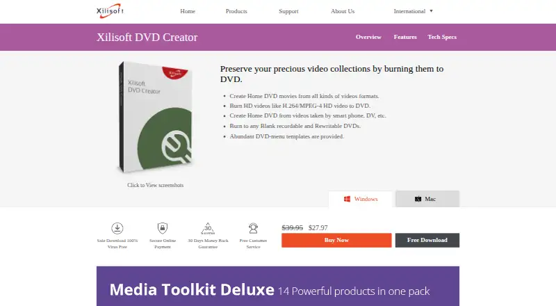 Xilisoft DVD Creator's website