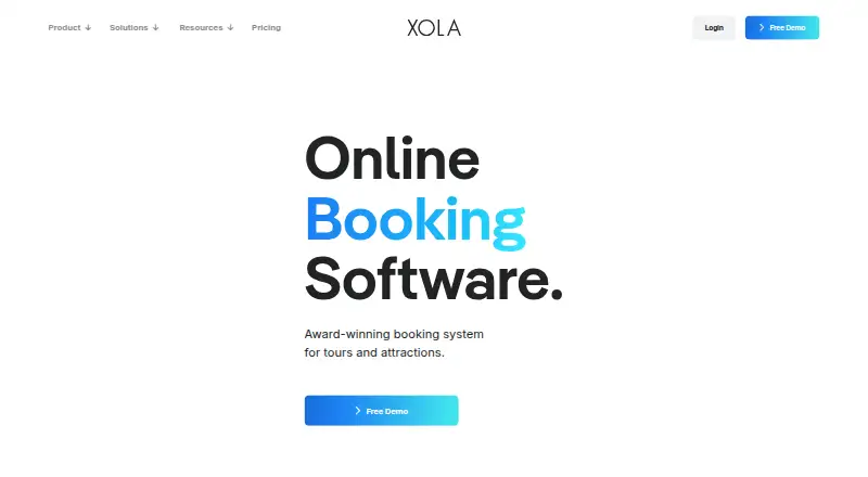 The Xola homepage
