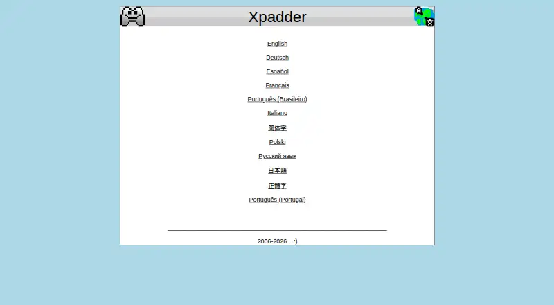 The Xpadder homepage