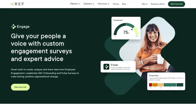 The Xref Engage homepage