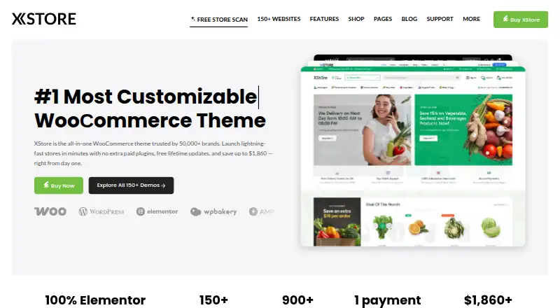 The XStore homepage