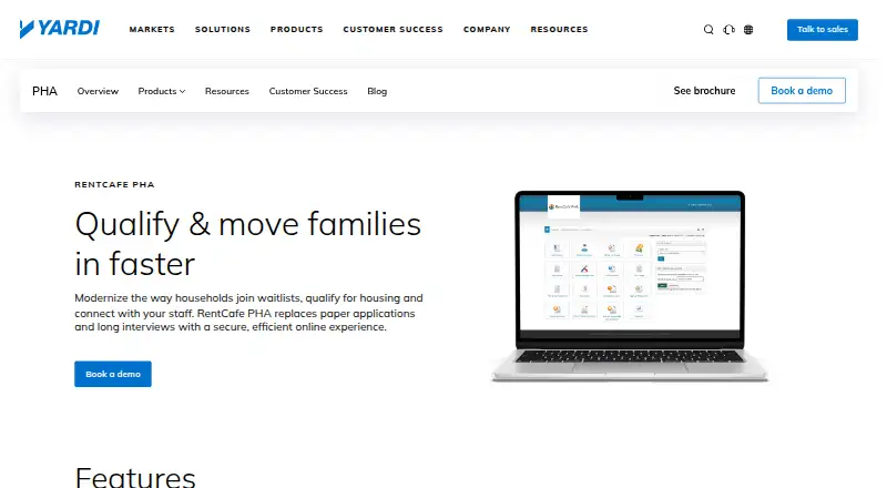 RentCafe PHA's website