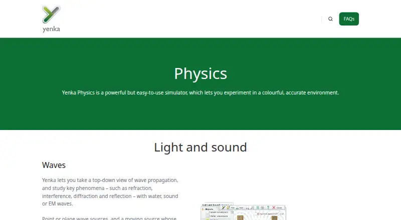 The Yenka Physics homepage