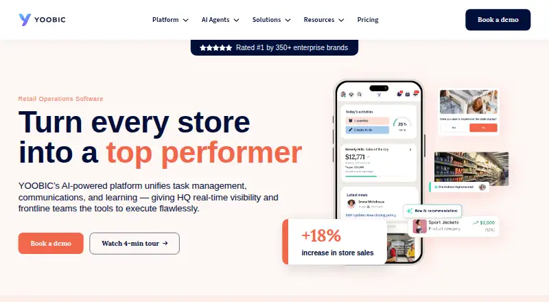 YOOBIC's website