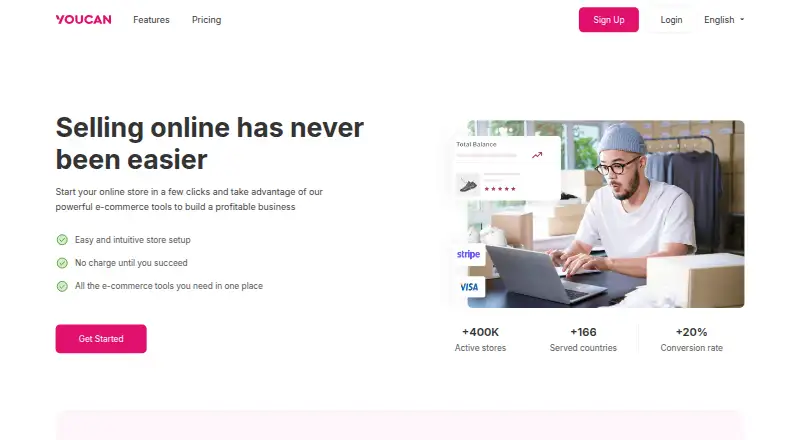 The YouCan homepage
